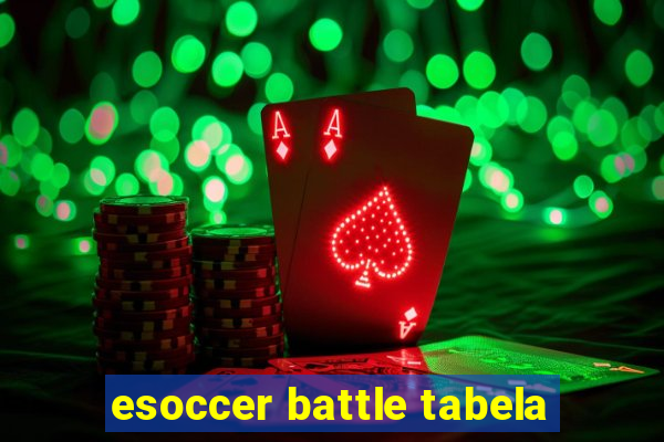 esoccer battle tabela